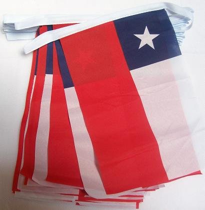 AZ FLAG Chile Flag Bunting 4 m 20 Flags 15 x 10 cm - 10 x 15 cm