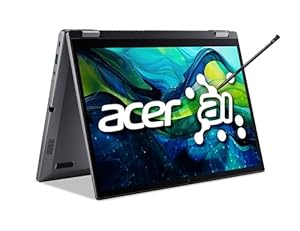 acer Aspire Spin 14 (ASP14-52MTN-51V5) Convertible Notebook, 14" WUXGA IPS Touch-Display, Intel Core Ultra 5 115U, 16 GB RAM, 512 GB SSD, Intel Graphic, Windows 11, QWERTZ toetsenbord, grijs