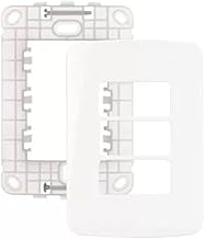 Conjunto Placa 4x2 3 Postos Branca Com Suporte Margirius B3