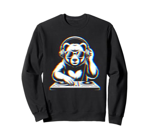 Funny Bear DJ With Headphones and Turntable �g���[�i�[