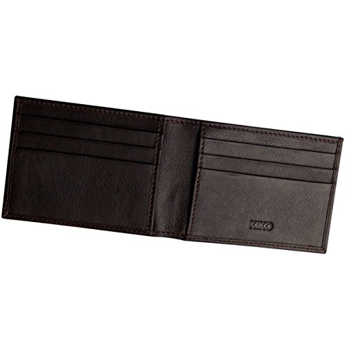 Kiko Leather Mens Classic Bifold Brown #TOP1