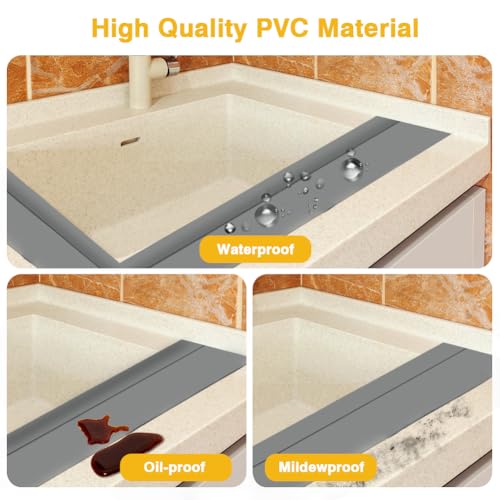 IVEOPPE Weichsockelleiste Sockelleiste Selbstklebend Sockelleisten - 50 x 20mm 10m Weichsockelleiste Selbstklebend, Flexible Knickleiste, aus PVC, für Küche und Badezimmer (Grau)