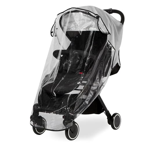 Wemoralix Universal Pram Rain Cover with Window, EVA Stroller Rain Cover,Baby Buggy Cover Protect from Sun, Dust & Snow - Image 2