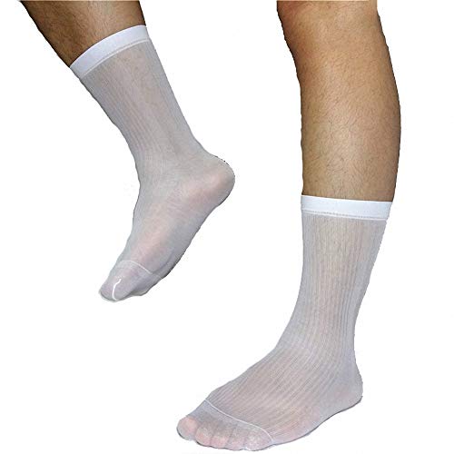 Goobester Men Dress Thin Sheer Transparent Business Socks Gifts for Formal Wear Suit