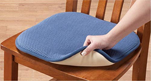 Goodgram Honeycomb Premium Comfort Memory Foam Chair Pads/Cushions, 4 Count (Pack Of 1), Blue #TOP3