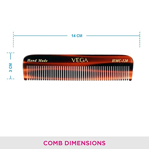Vega - Pocket Comb- Pack Of 2 (Brown) #TOP2