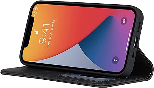 Funda para iPhone 13 Pro Max protectora tipo libro con soporte y tarjetero de piel 5