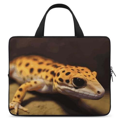 Housse ordinateur 17 pouces motif léopard original Little Gecko