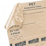 MIFFLIN Clear Plastic Sheet (24x36 inch, 2 Pack), PET Material is The Perfect Replacement for Poster Frames, Ideal for General Purpose Household Uses, Easy to Cut to Any Size