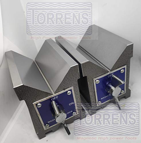 TORRENS HIGH POWER MAGNETIC V BLOCK 4" PLAIN- 100X95X75MM SET OF 2 PC