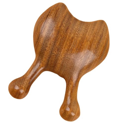 Appareil de massage pour le cuir chevelu - Peigne de massage naturel en bois - Masseur manuel - Peigne à cheveux vert pour le corps, le visage et les yeux