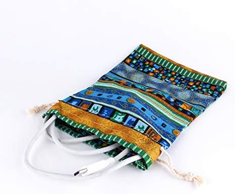 SumDirect 20Pcs Egyptian Ethnic Style Linen Burlap Bag, lightweight Gift Bags Breathable Jewelry Pouches with Drawstring Packing Storage Jute Sacks for Wedding, Party, Birthday, DIY Craft(13x18CM)