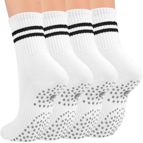 Toes Home Pilates Grip Socks 4-Pair Pack