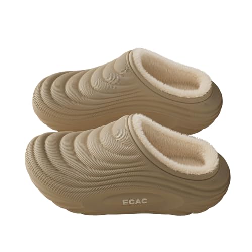 [Firmiarii] 冬用サンダル 外履きスリッパ メンズ レディース 裏起毛 EVA 軽量 厚底でふんわり温か 滑り止めで安心の室内履き 冬さんだる ユニセックス男女兼用 3-5cmソール 保温 防寒 室内/室外着 秋冬