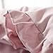 HYPREST Queen Duvet Cover Set- Microfiber Soft Comfortable Farmhouse Aesthetic Ruffled Pink Blush Duvet Cover Bedding Set with Zipper Closure and 4 Corner Ties, Oeko-TEX Certificated (No Comforter)