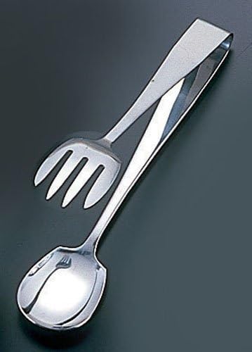 Endo Shoji BTV28 Salad Service Tongs, For Commercial Use, 18-0 Stainless Steel, Made in Japan
