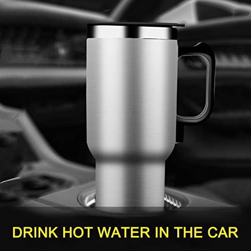 Zwbfu Copo Thermos Para Carro,Copo térmico para carro 12V 300ml aço inoxidável caneca térmica eletrô
