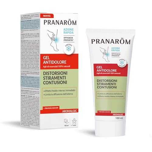 PRANARÔM - Aromalgic Gel Antidolorifico BIO - Sollievo Rapido per Distorsioni, Stiramenti e Contusioni Distorsioni- Effetto Freddo Intenso - Con Oli Essenziali HECT - 100 ml