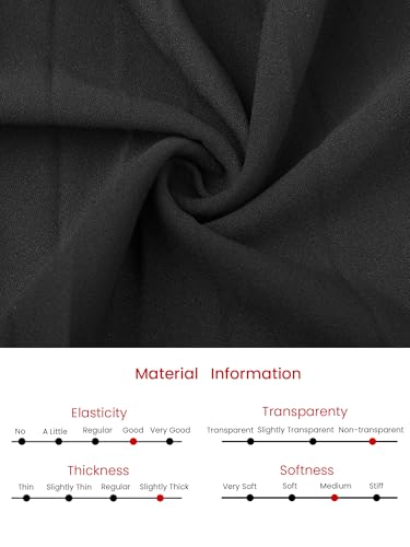 Image of Hobemty Women's Short Sleeve Pleated Dress 2025 Trendy Contrast Color Casual Work A-Line Midi Dresses