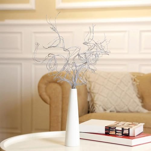Ramitas de decoración para árbol de Navidad que aportan volumen y brillo plata 3