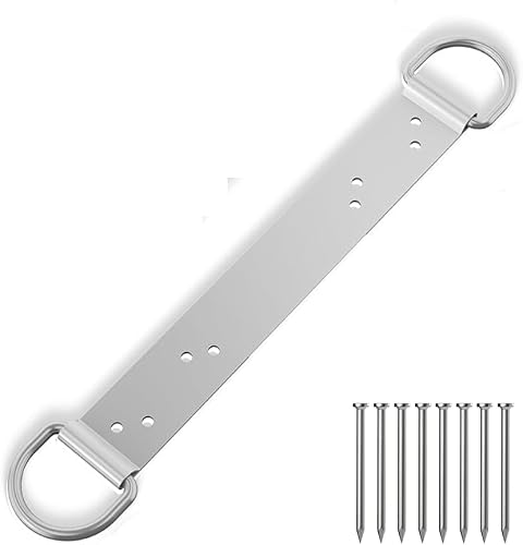 Permanent Roof Brakcets - 18" Dual D-Ring Roof Safety Brakcet, Stainless Steel Roof Brakcets for Fall Protection, Roof Brakcet Kit, for Wood Framed Building, OSHA and ANSI Standards, 1 PACK