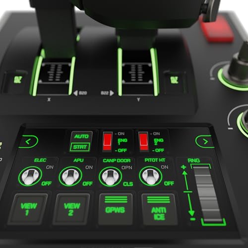Turtle Beach VelocityOne Flightdeck - Joystick et Manette du Système de Simulation Universelle HOTAS avec écran tactiles, HUD Monté sur Manche et Capteurs sans Contact pour Windows 10 & 11