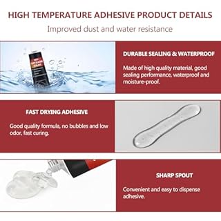 INNOVAYOU 200ml Clear Oven Heat Resistant Glue, 570°F Heat Resistant, High Temperature Adhesive for Oven, Grill, Microwave