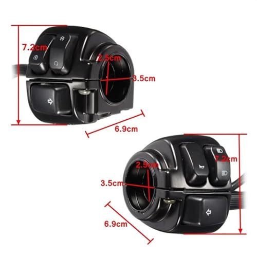 Interrupteur clignotant moto pour commande de guidon Dyna XL883 - 5