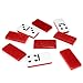 Bene Casa Red Double Nine High Gloss Dominoes Set - Includes 55 Dominoes - Comes in a Natural Wooden Storage Box with Walnut Finish.