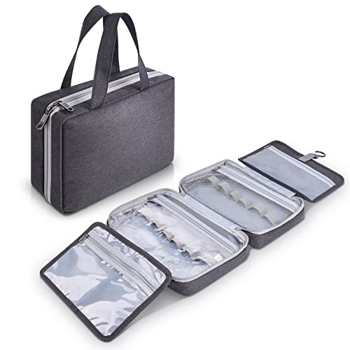 WOLFWILL Kulturbeutel mit 4 Fächern, tragbare Kosmetiktasche-Organizer zum Aufhängen, wasserdichte Reise Kulturtasche für Damen und Herren Cover