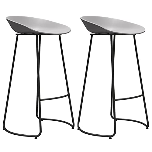 Tabourets de bar sans dossier gris 75cm pour libérer l'espace du comptoir