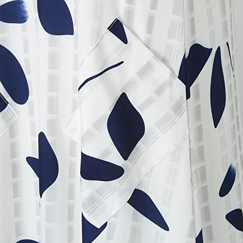 UIFLQXX Vestidos de verão femininos casuais com estampa de folhas, botões, gola V, sem mangas, bolso