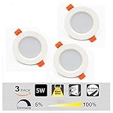 4.Contenido del paquete : 3x Ultra Slim Foco LED - 3000K Blanco Cálido