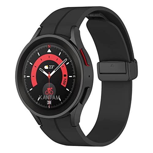 kytuwy Band Compatible for Galaxy Watch 5 Pro Bands 45mm/Galaxy Watch 6 Classic 47mm Band, No Gap Silicone Sport Band for Samsung Galaxy Watch 6 5 4 Bands 44mm 40mm for Men Women
