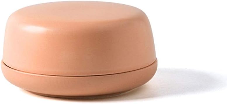 Butter Dish 6in Ceramic Butter Dish (with Lid) Household Porcelain Butter Dish, Traditional Kitchen Accessories can be Safely Used in Dishwasher Microwave Oven Butter Dishes (Color : Gray) (Pink)