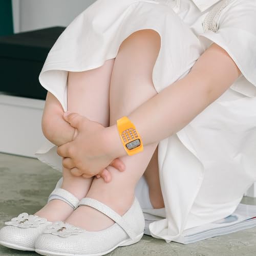 Image of Uonlytech 2pcs Calculator Watch Portable Calculating Watch Geometric Operation Watch for Adults Boys Girls Orange