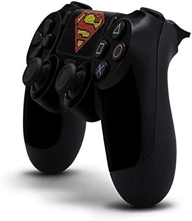 Vista 22 de Skinit Calcomanía para juegos compatible con el controlador de PS4, logotipo oficial de DC Comics Superman Comic en diseño rojo