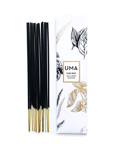 Uma Pure Rest Wellness Incense For Deep Sleep & Restoration | Organic Ayurvedic Incense | Combats Restlessness (15 Sticks) #TOP3