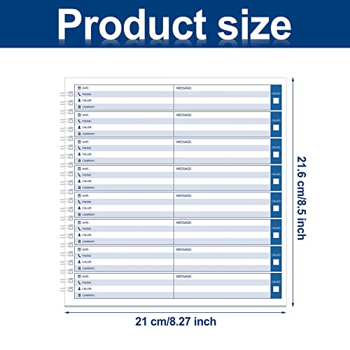 Geyee Phone Message Voice Mail Log Book 8.25 X 7.5 Inches Voicemail Message Pads 8 Per Page, 800 Messages Book For Office (2 Pads) #TOP6