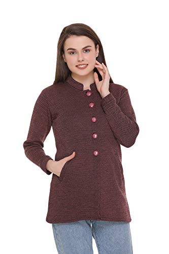 Image of ASDF Women Winter wear Woolen Sweater Cardigan Coats with Side Pockets