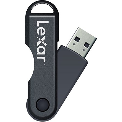 Lexar JumpDrive TwistTurn 32GB USB Flash Drive LJDTT32GABNL (Black/Gray)