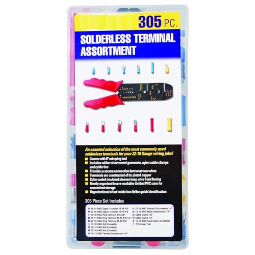 305 Pc Solderless Terminal Kit Item#67684