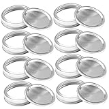 Tapas de tarros de cristal: le gusta la comida seca o guardar otros alimentos en su tarro, esta tapa será un buen accesorio de repuesto para usted, tapa de aluminio