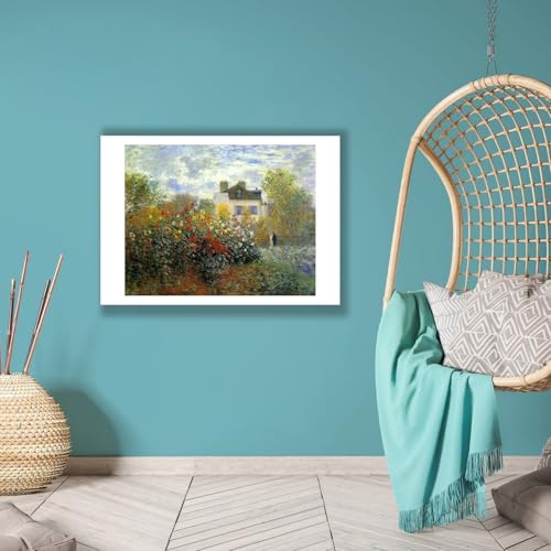 Impression Claude Monet Jardin à Argenteuil grand format mat