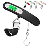ラゲッジスケール 携帯式デジタルスケール 旅行 スーツケース 荷物はかり 量り コンパクト 重量オーバー防止 ラゲッジチェッカー 吊り下げ式 (ブラック)