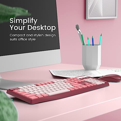 Combo de teclado y mouse inalámbricos Lovaky de alta precisión con clic silencioso 6