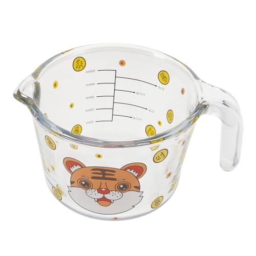 EXHUMKY Taza De Vidrio Medidora Grande Taza Medidora Con Báscula Vaso Medidor Para Leche Doméstico