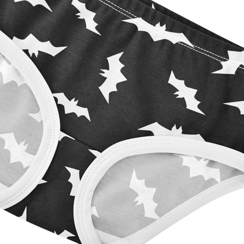 Little Girl Underwear Toddler Panties Kids Undies Halloween Bats Soft Cotton Briefs 2T-8Y4