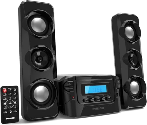 S Compact Cd Shelf System With Digital Fm Stereo Radio, Bluetooth Wireless Technology, And Remote Control In Black | Lcd Display | Mp3 & Aux Port Compatible | Usb Playback