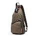 FANDARE Brusttasche Herren Schultertasche Sling Bag Rucksack mit USB Segeltuch Tasche Umhängetasche Sporttasche für Wandern,Abenteuer,Sport, Reisen und Joggen Grün